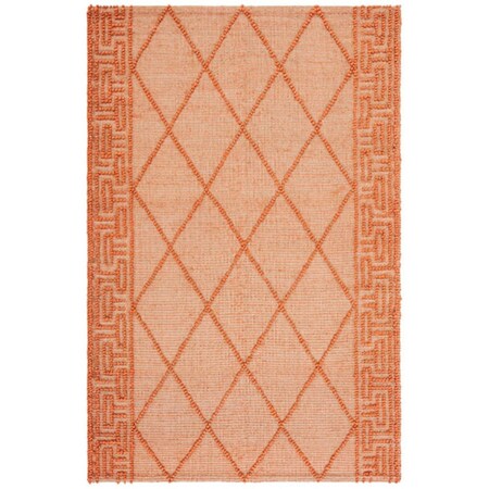 Safavieh 4 x 6 ft. Natural Fiber Flat Weaved Rectangle Rug Orange & Natural NF220P-4